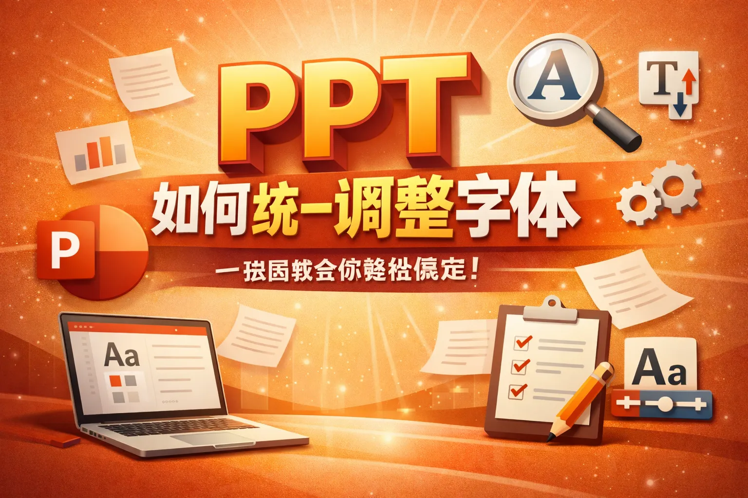ppt如何统一调整字体