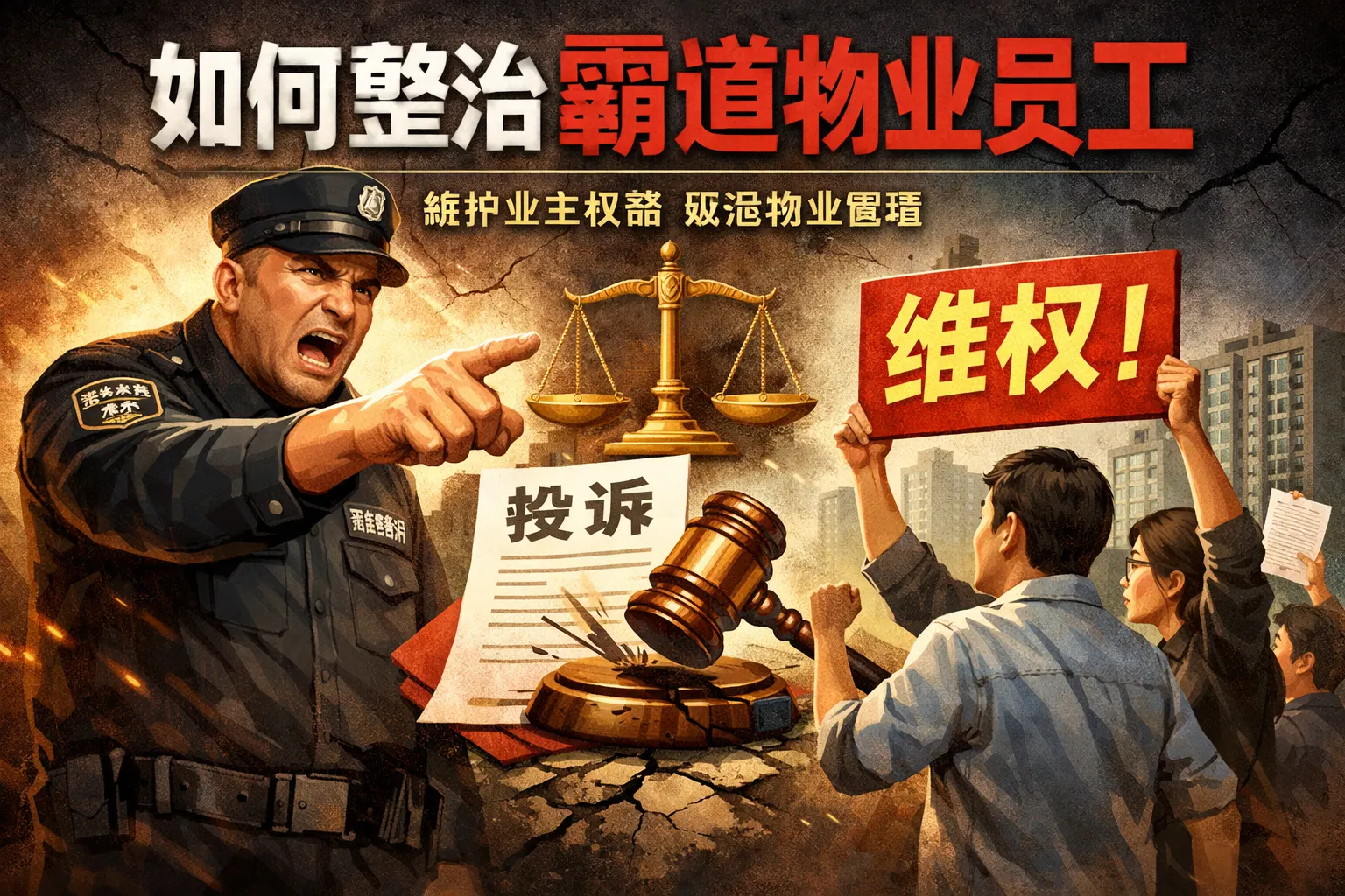 如何整治霸道物业员工