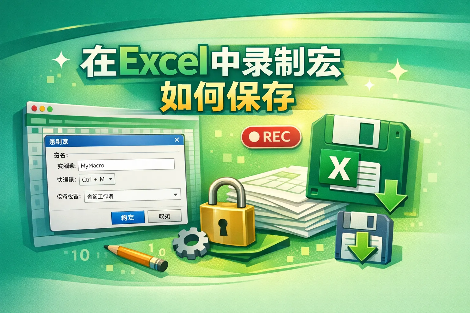 在excel中录制宏如何保存