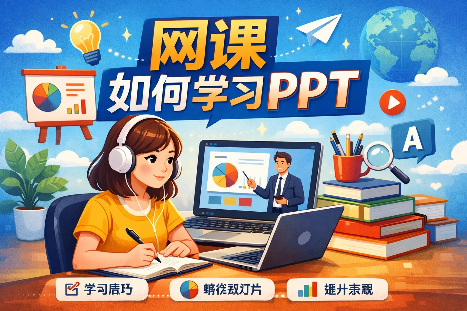 网课如何学习ppt