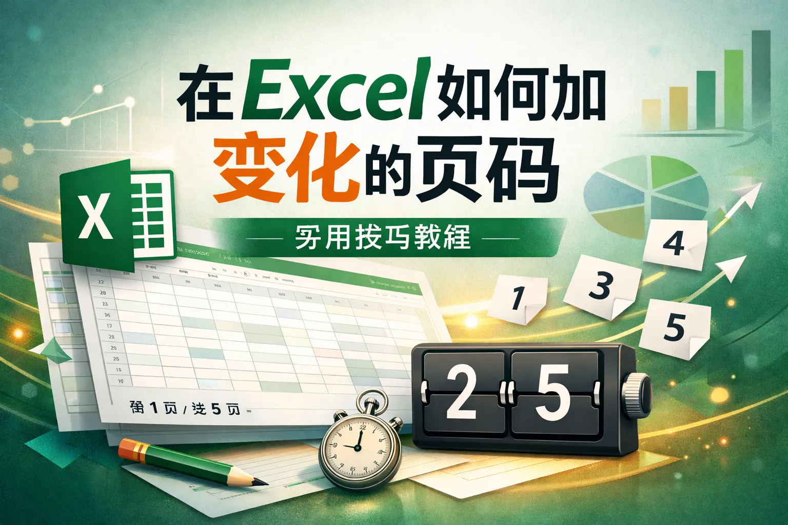 在excel如何加变化的页码