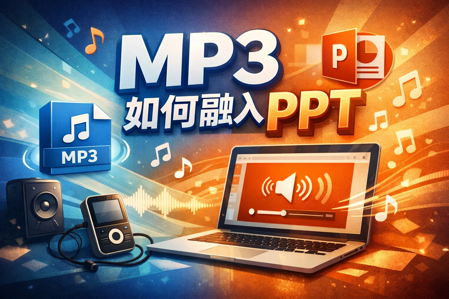 mp3如何融入ppt