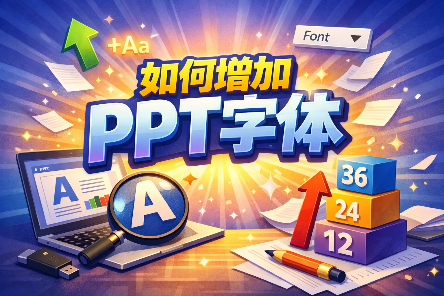 如何增加ppt字体