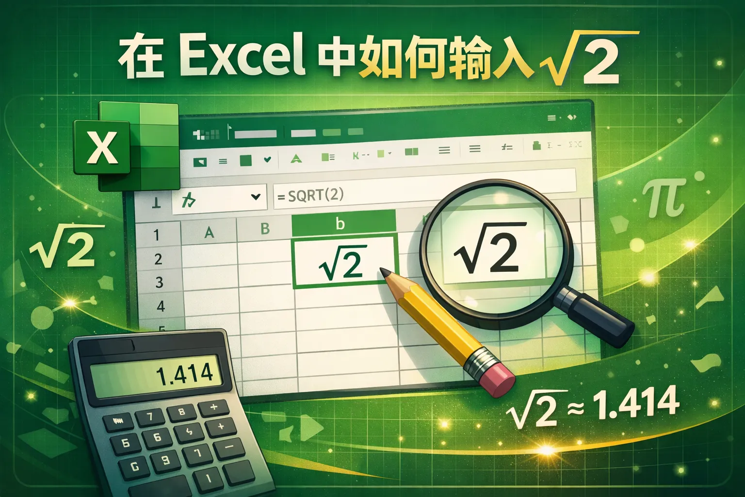 在excel在如何输入根号2