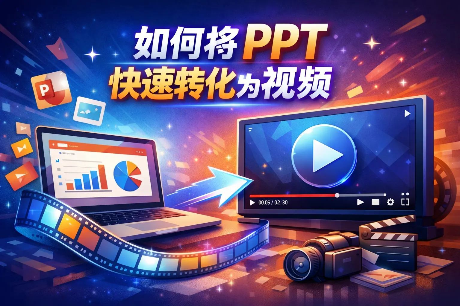 如何将ppt快速转化为视频