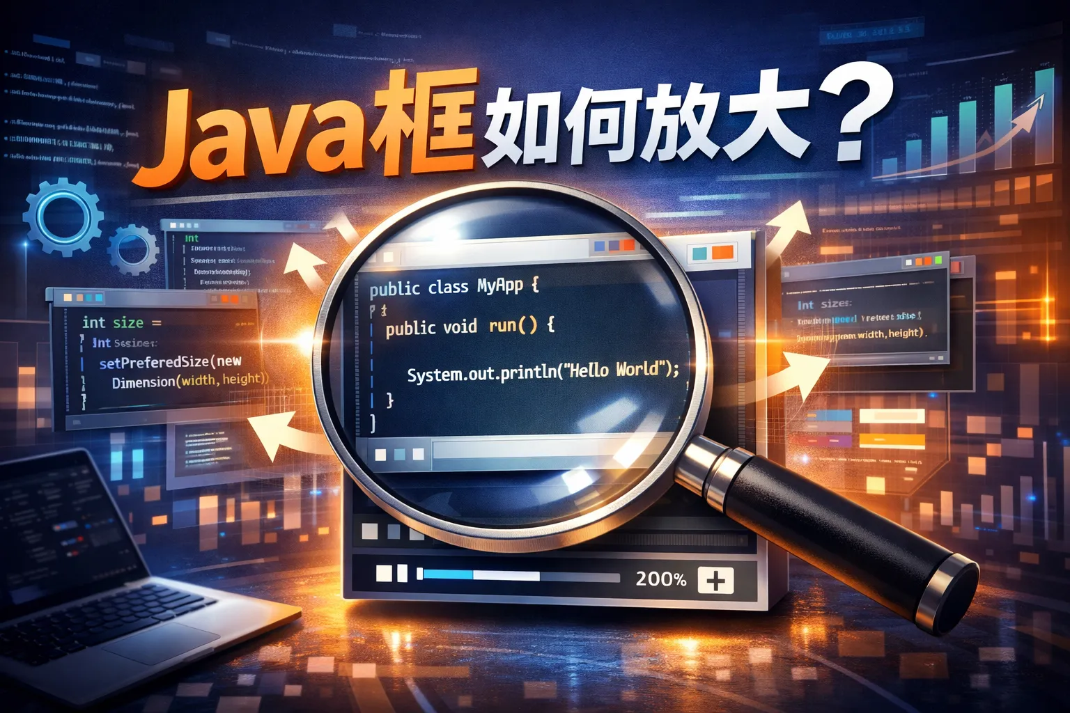 java框如何放大