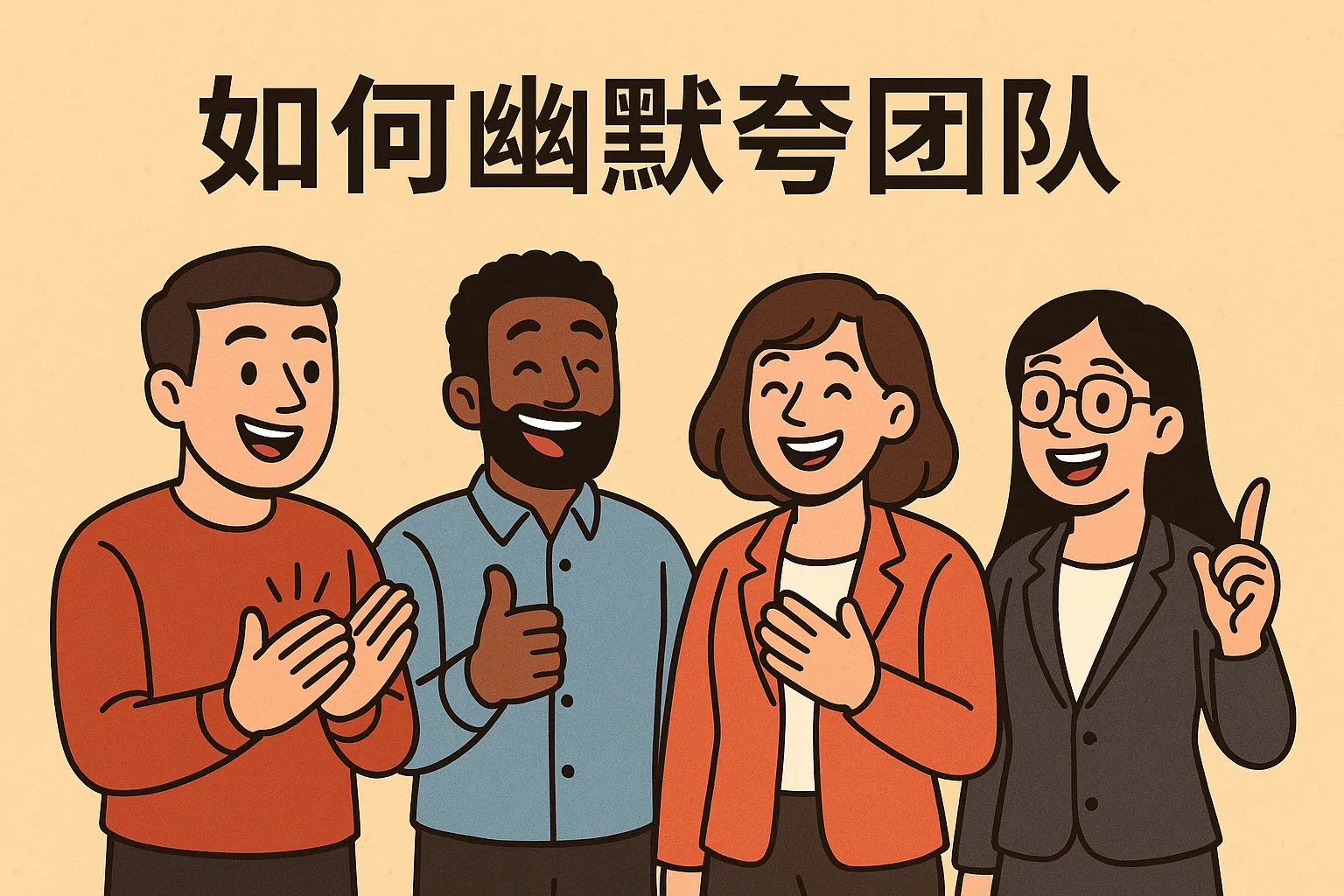 如何幽默夸团队