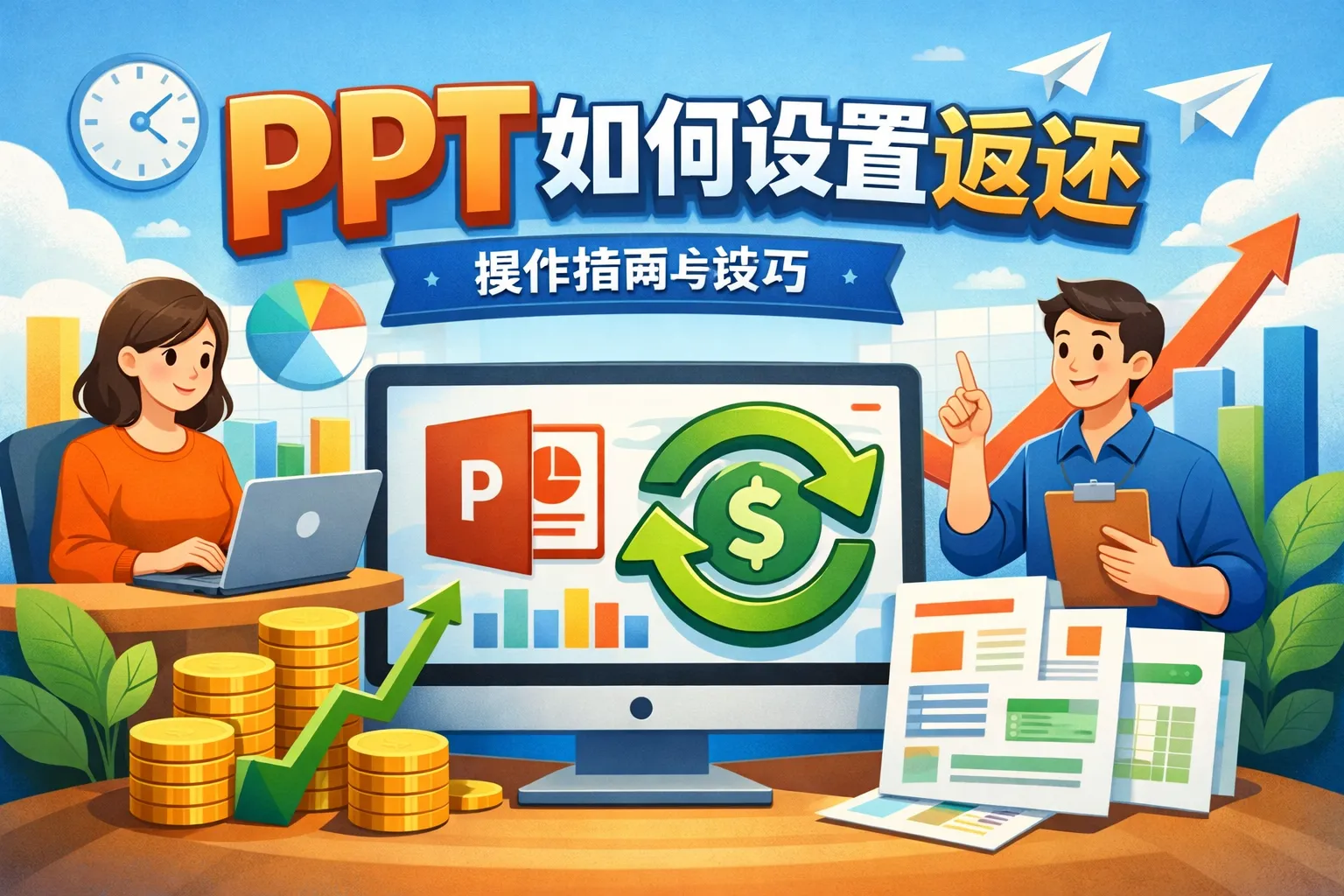 ppt如何设置返还