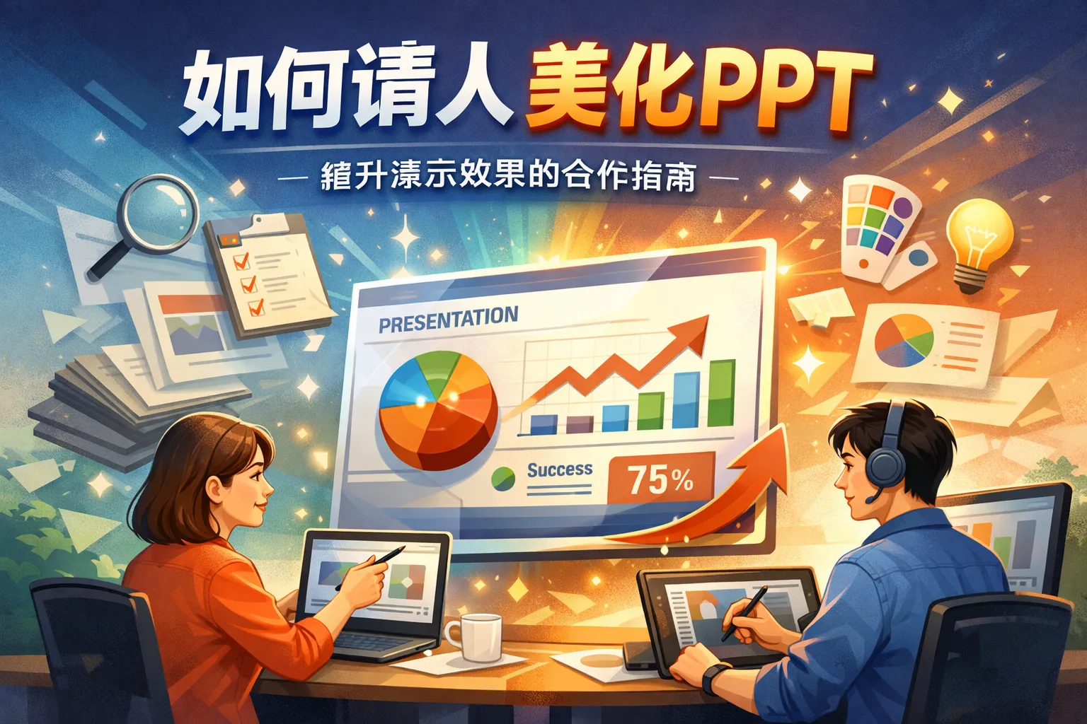 如何请人美化ppt