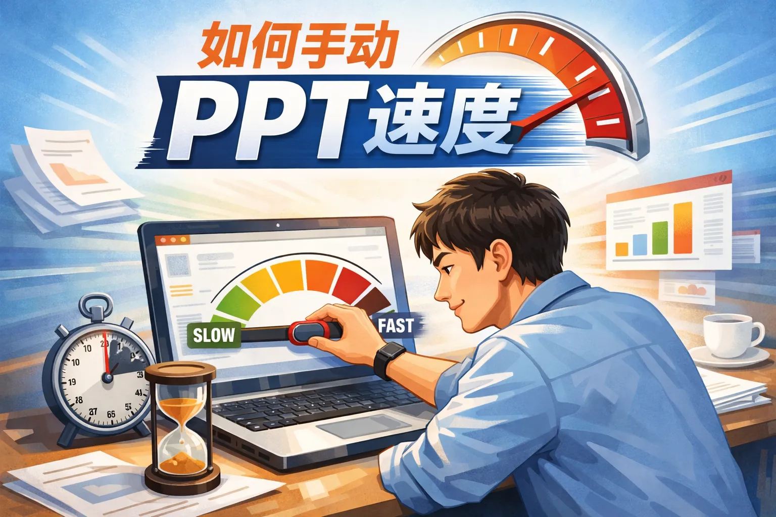 如何手动ppt速度