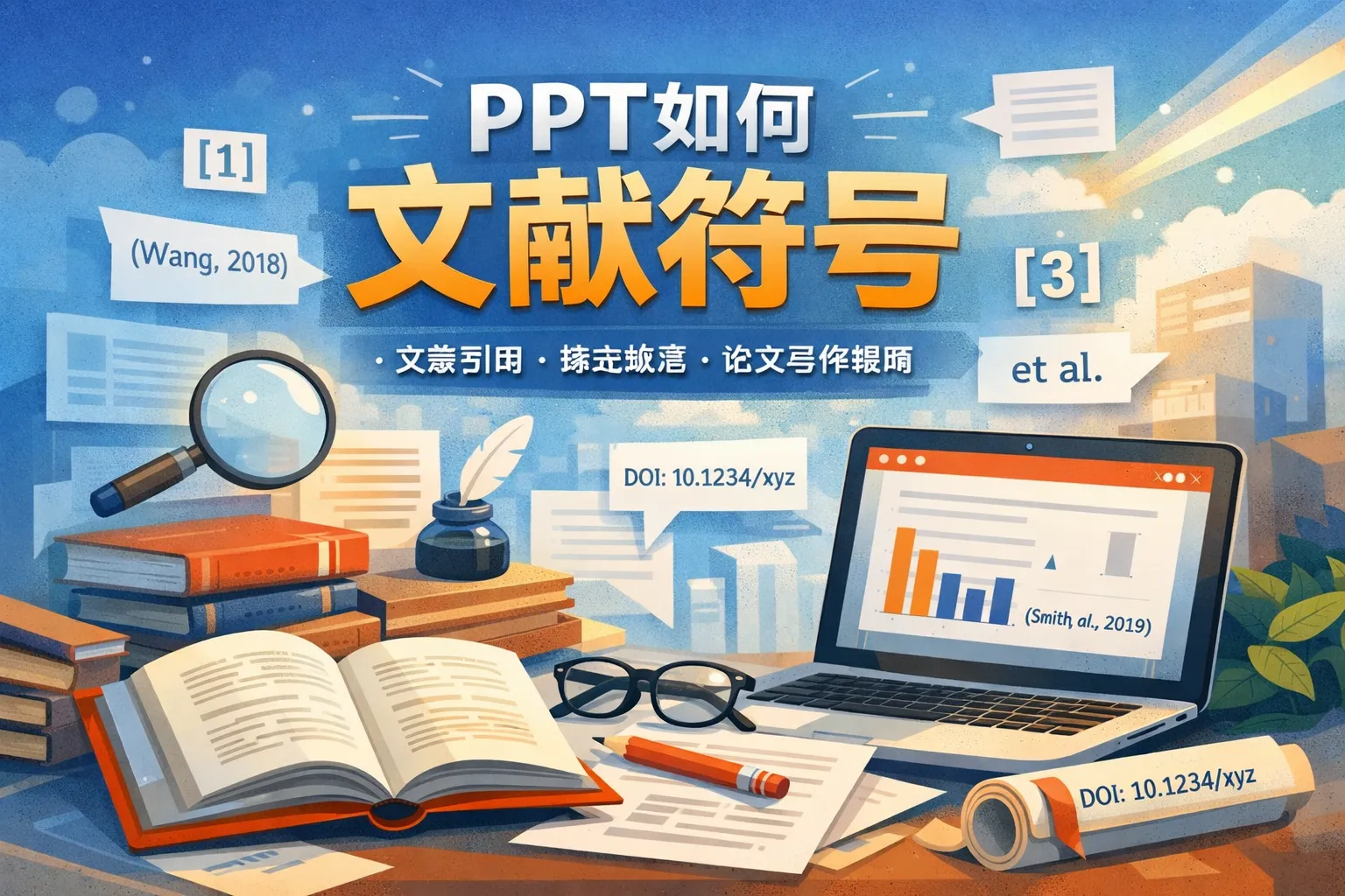 ppt如何文献符号