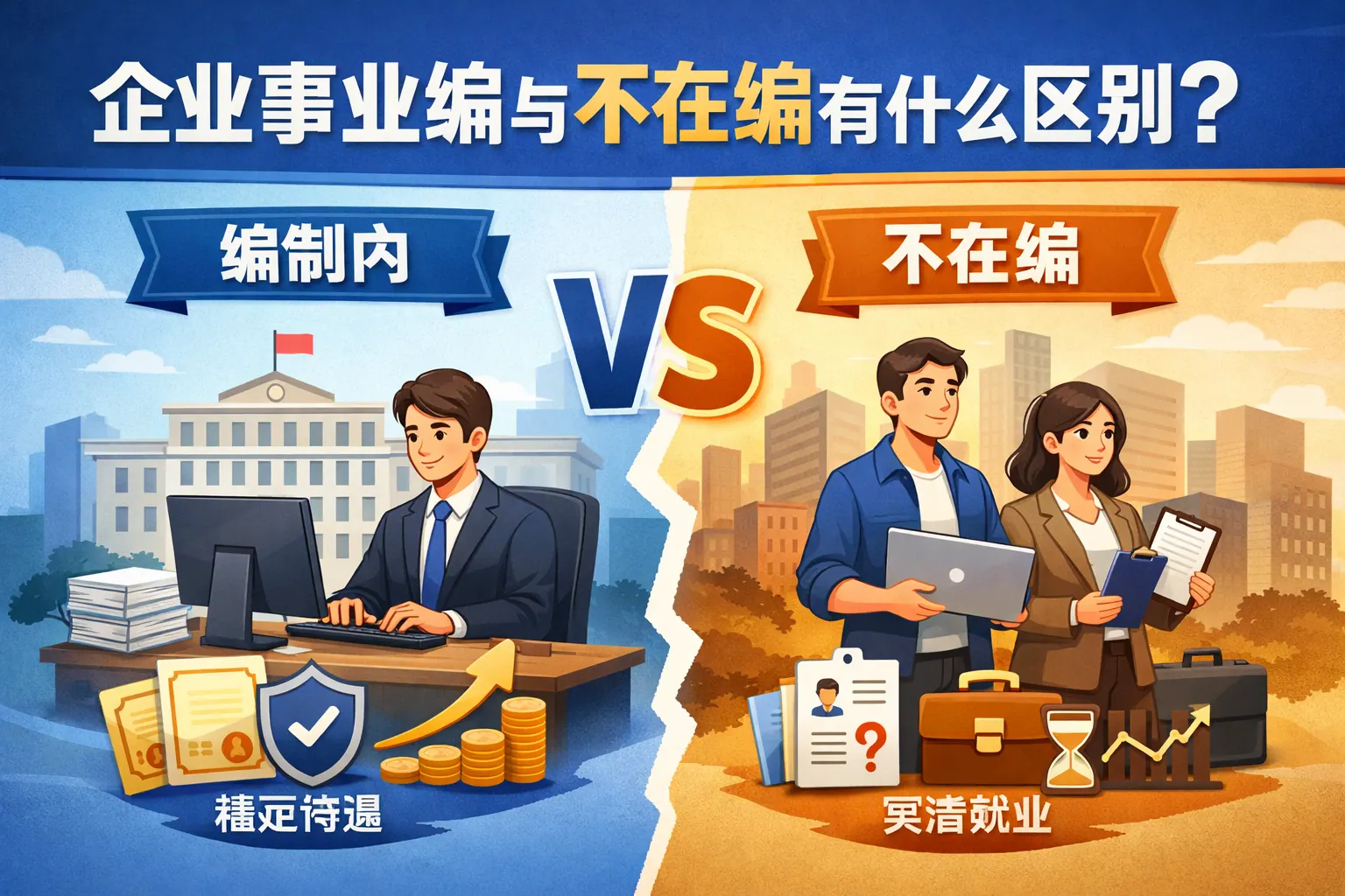 企业事业编与不在编有什么区别