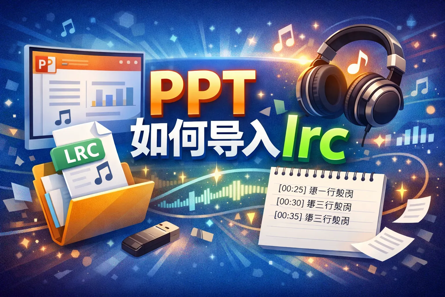 PPT如何导入lrc