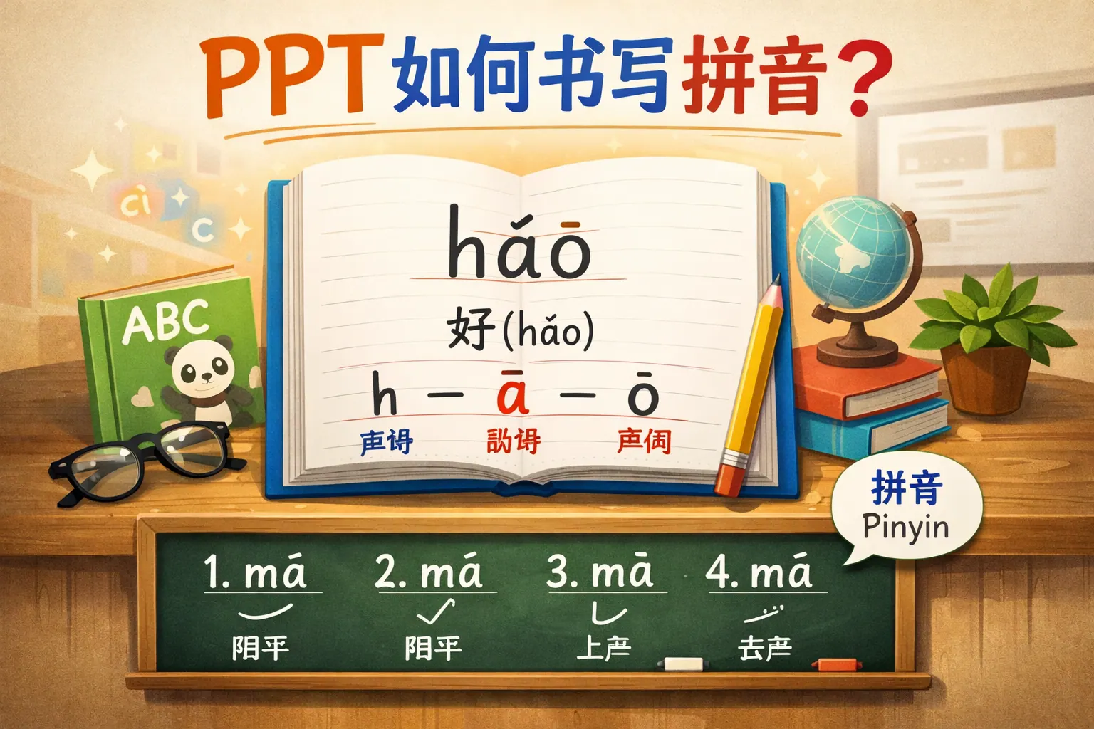 ppt如何书写拼音