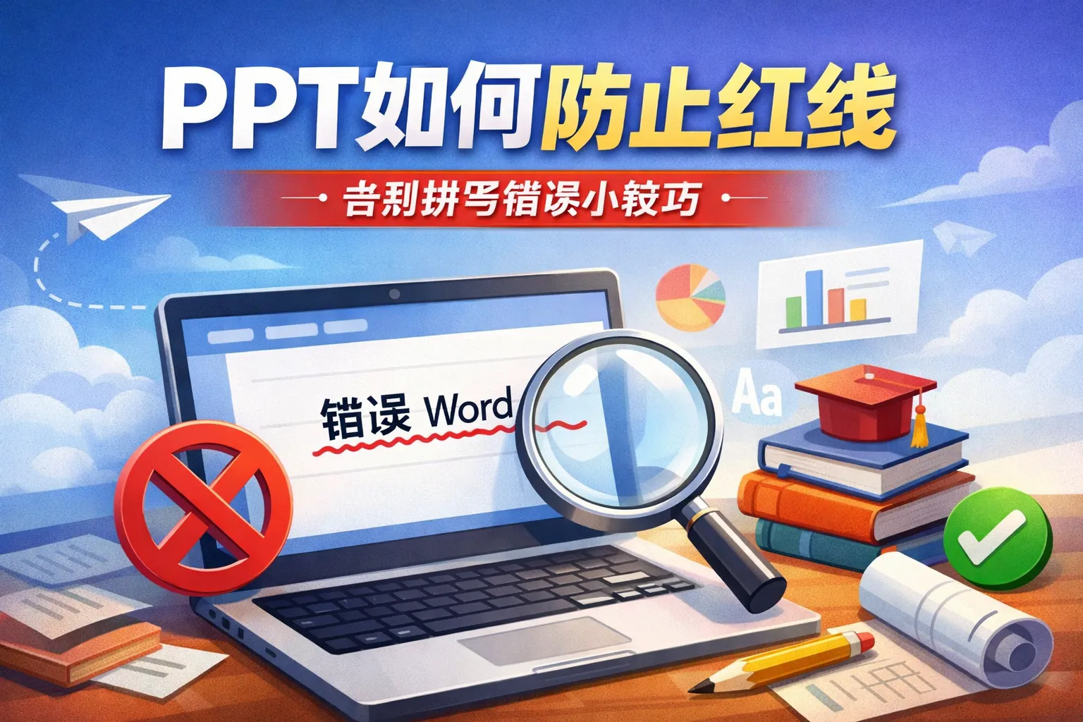 ppt如何防止红线