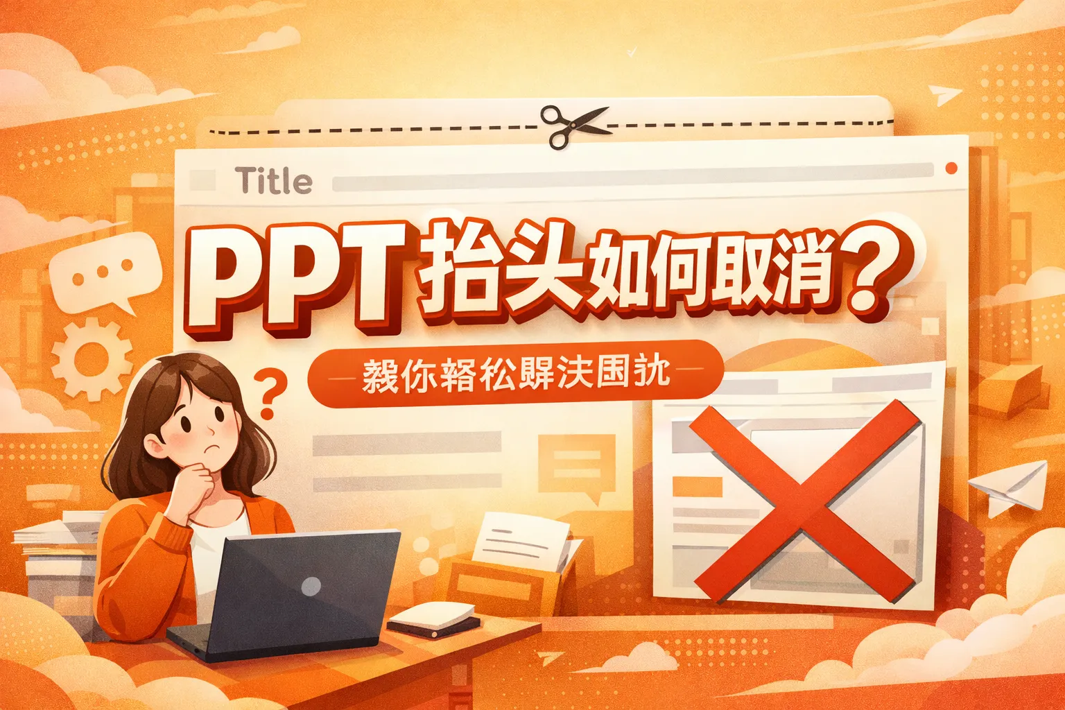 ppt抬头如何取消