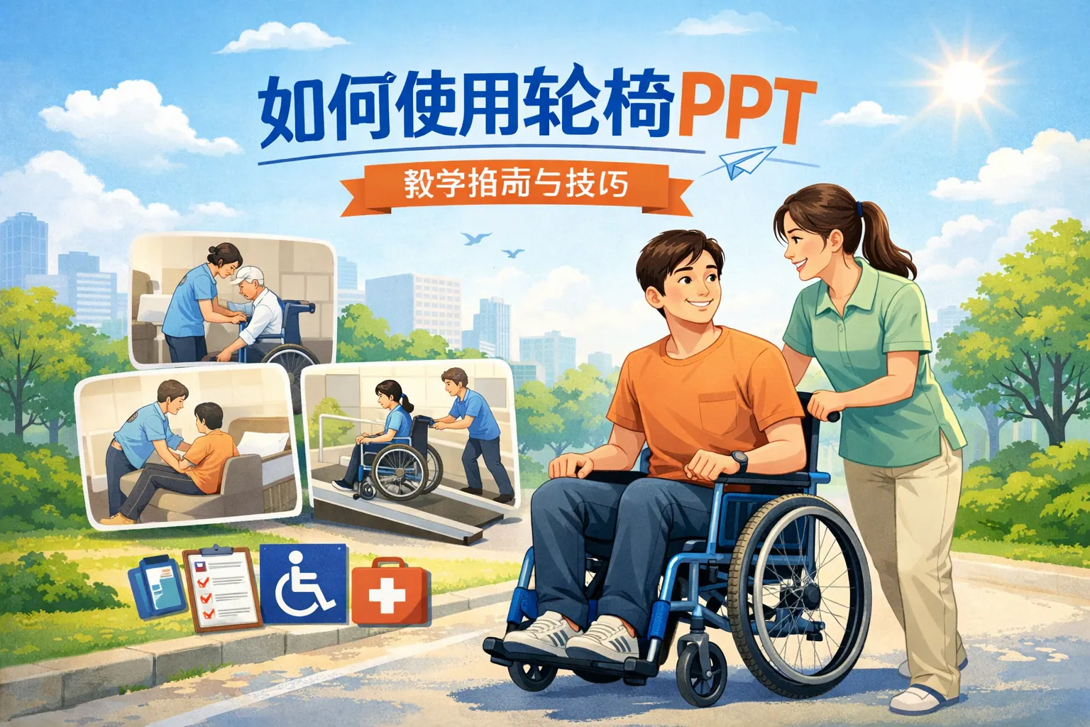 如何使用轮椅ppt