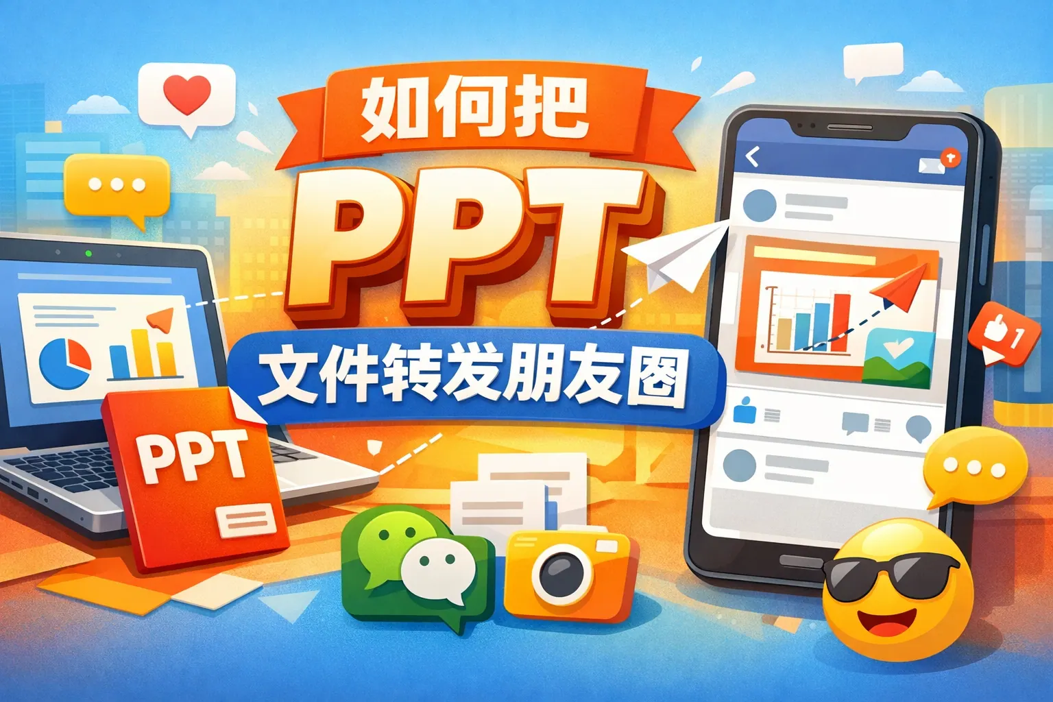 如何把ppt文件转发朋友圈