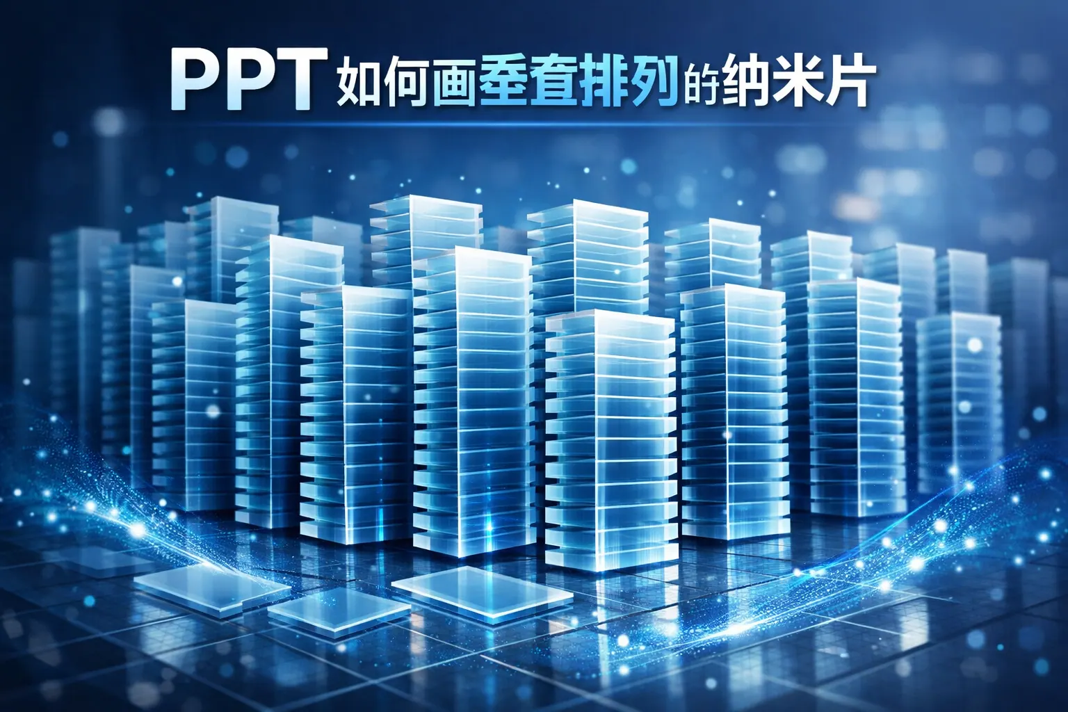 ppt如何画垂直排列的纳米片