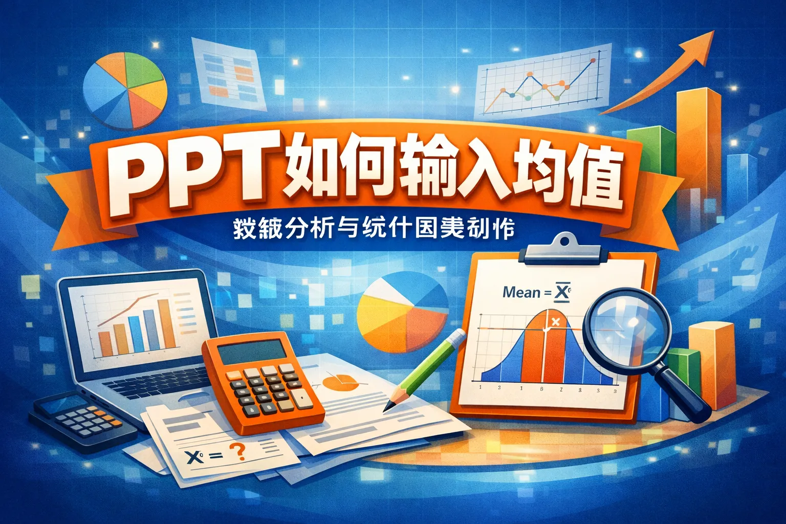ppt如何输入均值