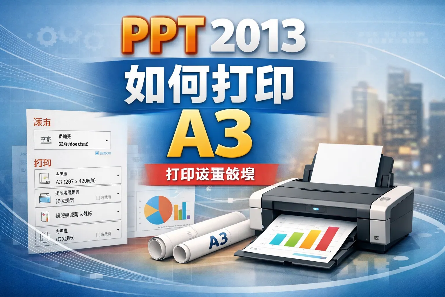 ppt2013如何打印a3