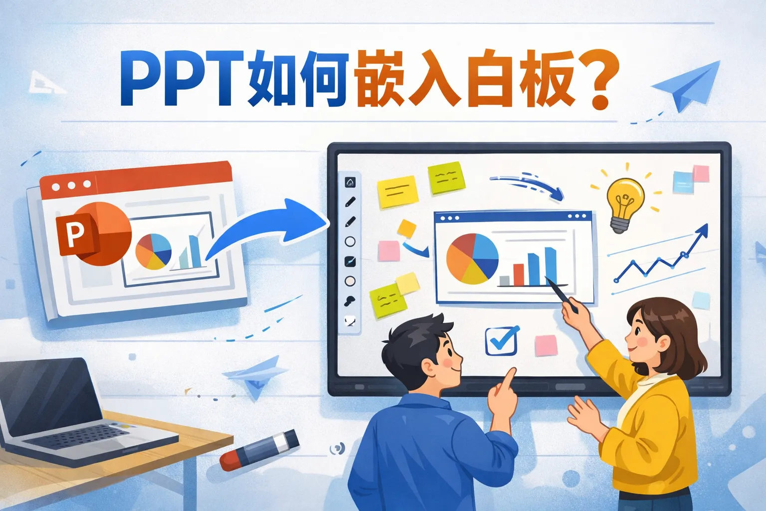 ppt如何嵌入白板