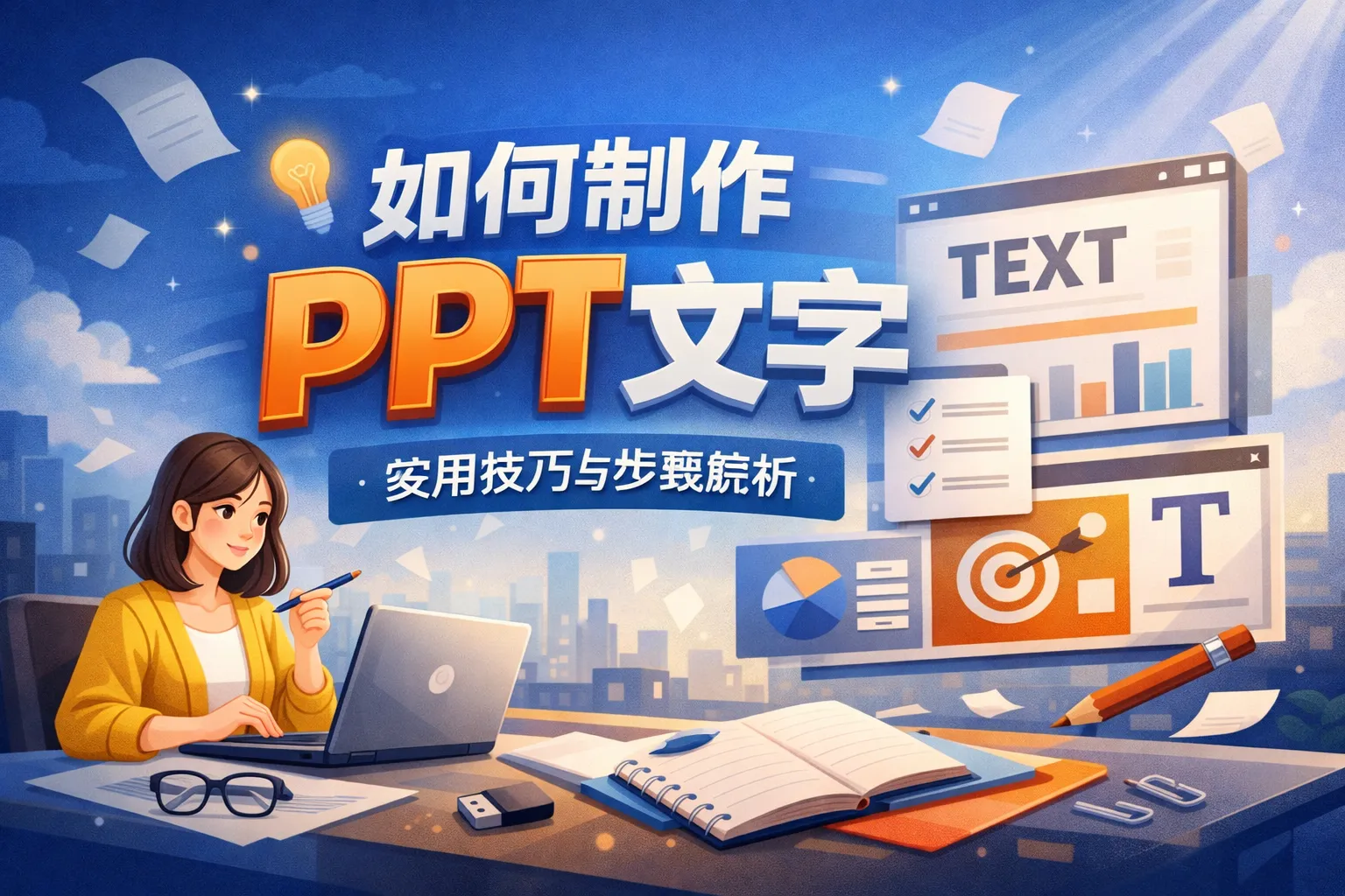 如何制作ppt文字