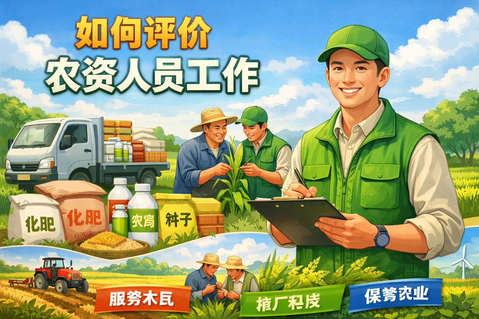 如何评价农资人员工作