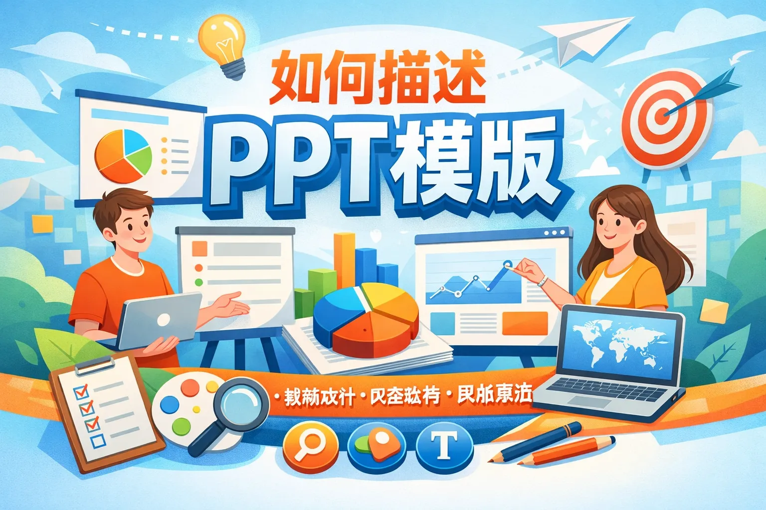 如何描述ppt模版