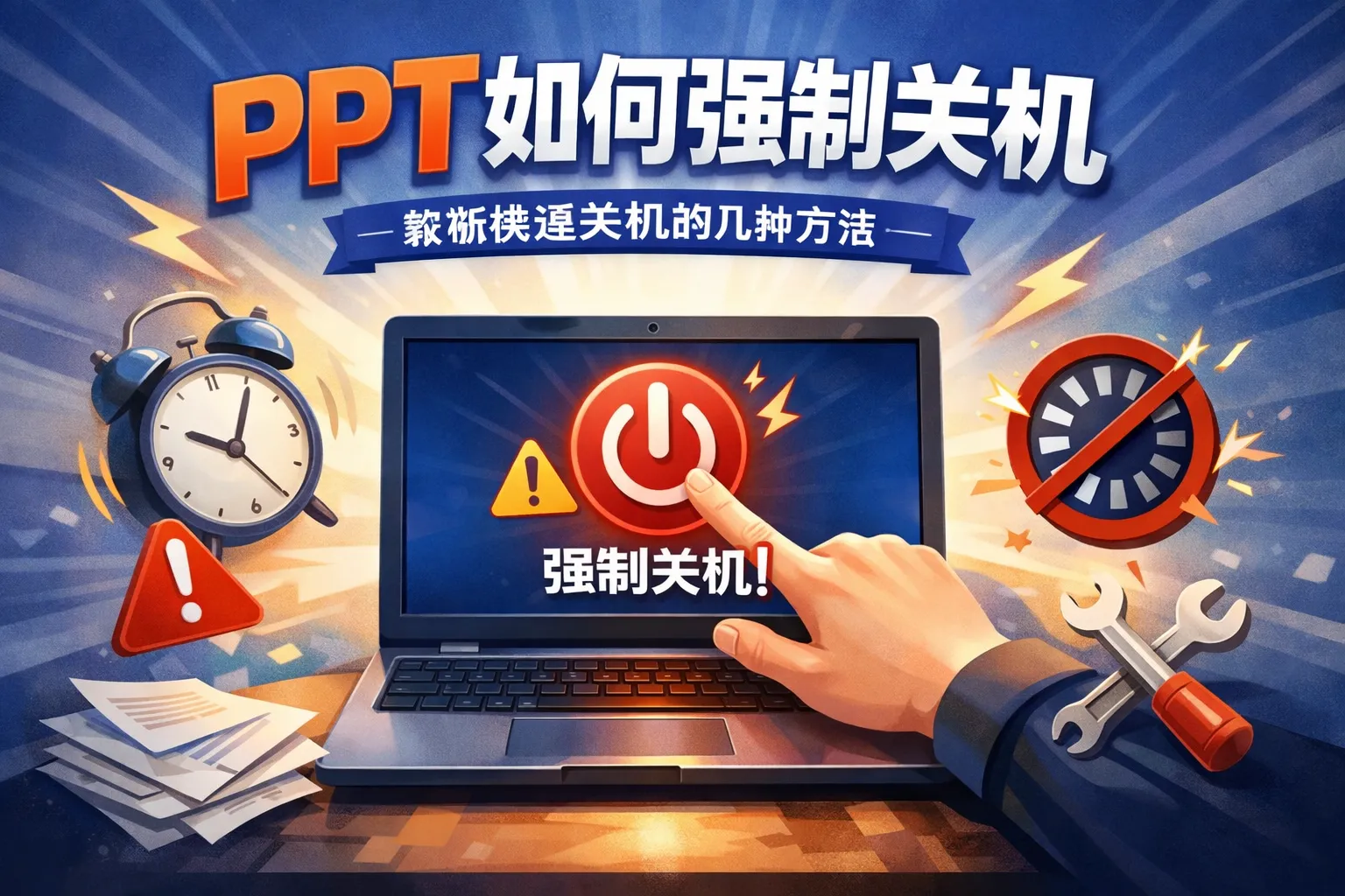 ppt如何强制关机