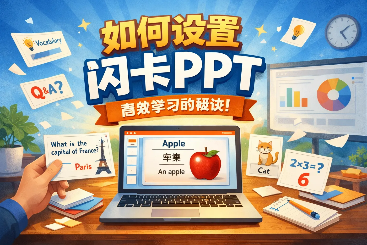 如何设置闪卡ppt