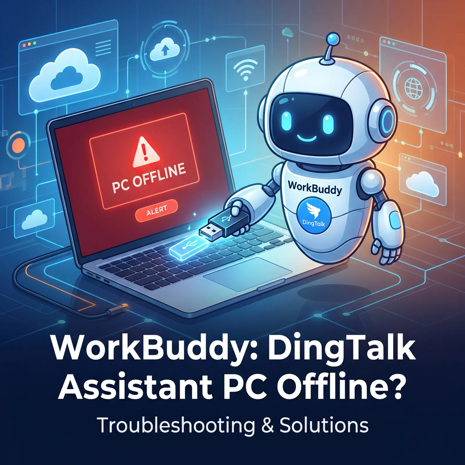 WorkBuddy钉钉助理提示电脑离线怎么办?
