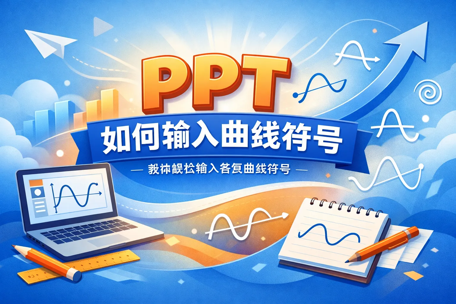 ppt如何输入曲线符号