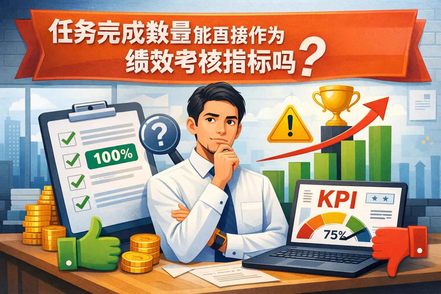 任务完成数量能直接作为绩效考核指标吗?