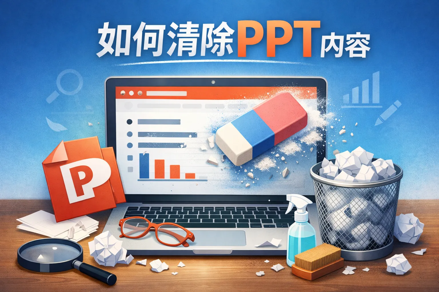 如何清除ppt内容