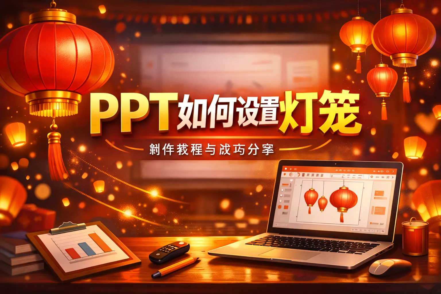 ppt如何设置灯笼