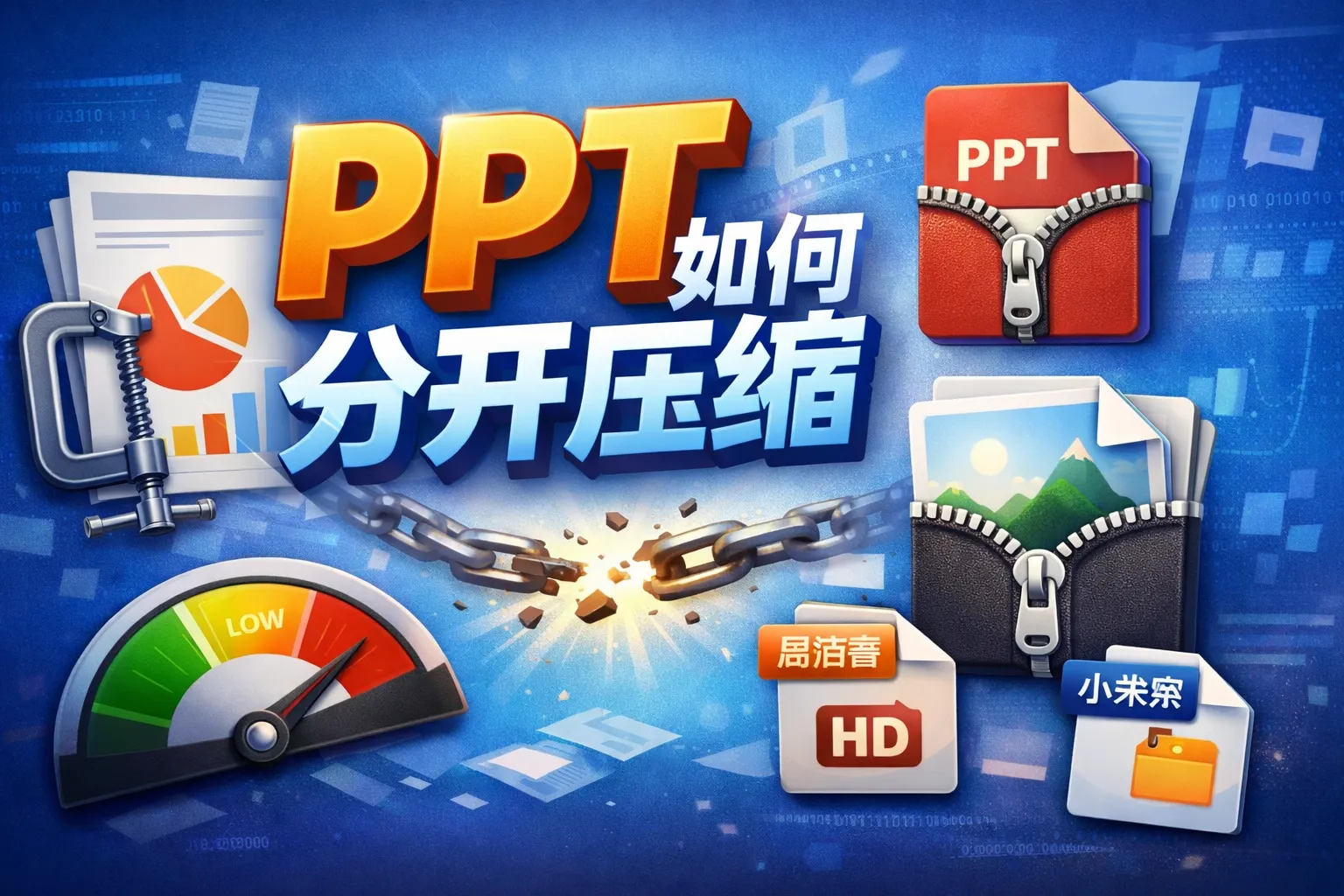 PPT如何分开压缩