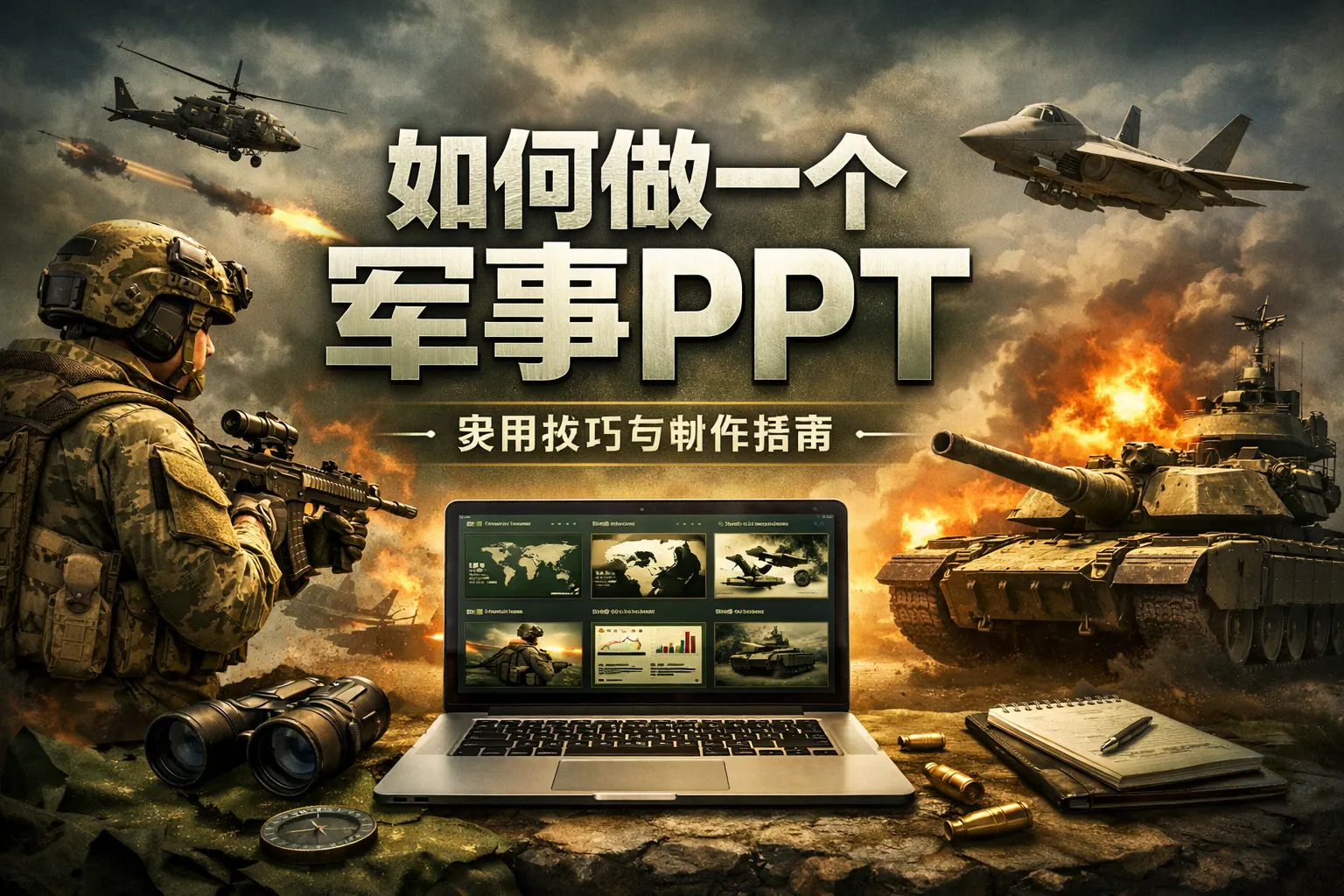 如何做一个军事ppt