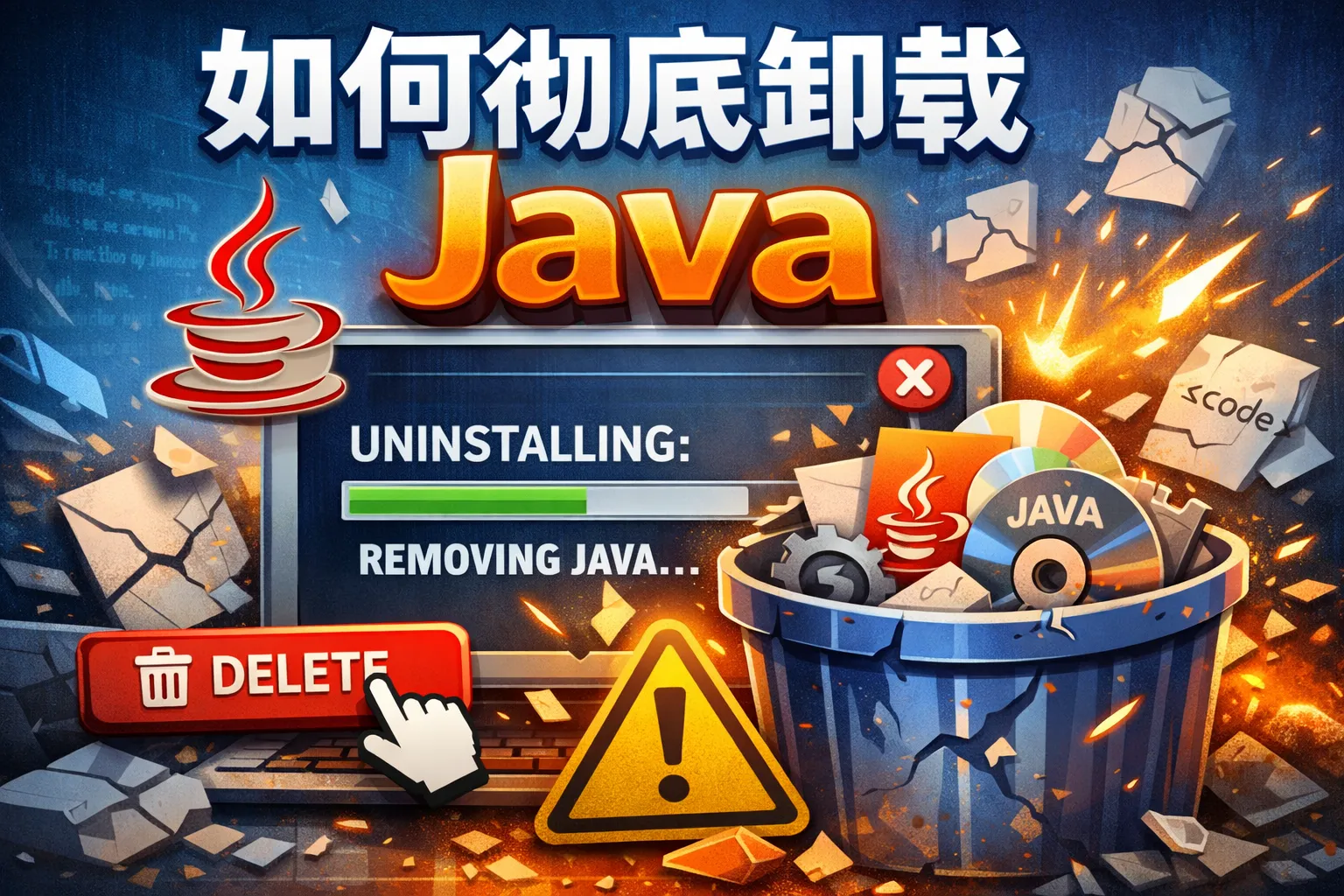 如何彻底卸载java