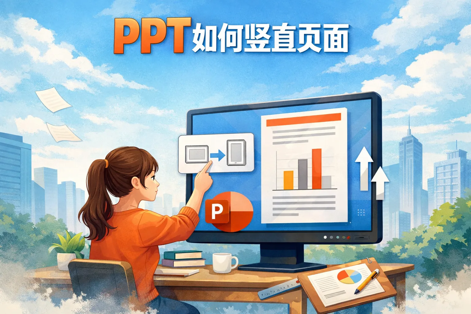 ppt如何竖直页面