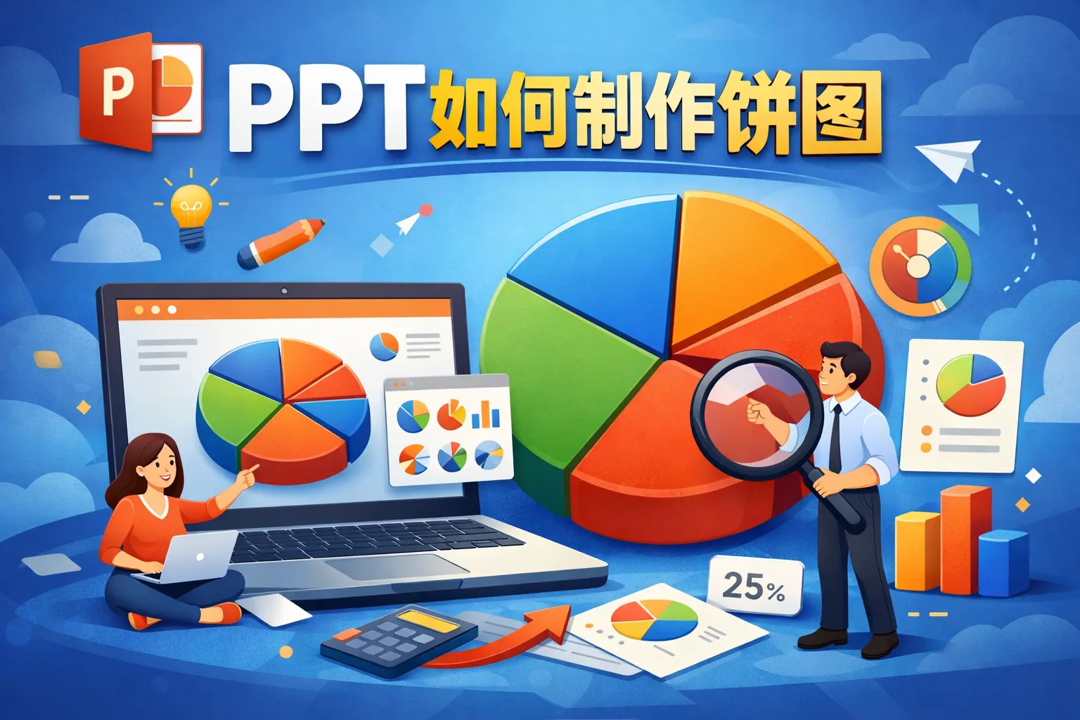 ppt如何制作饼图