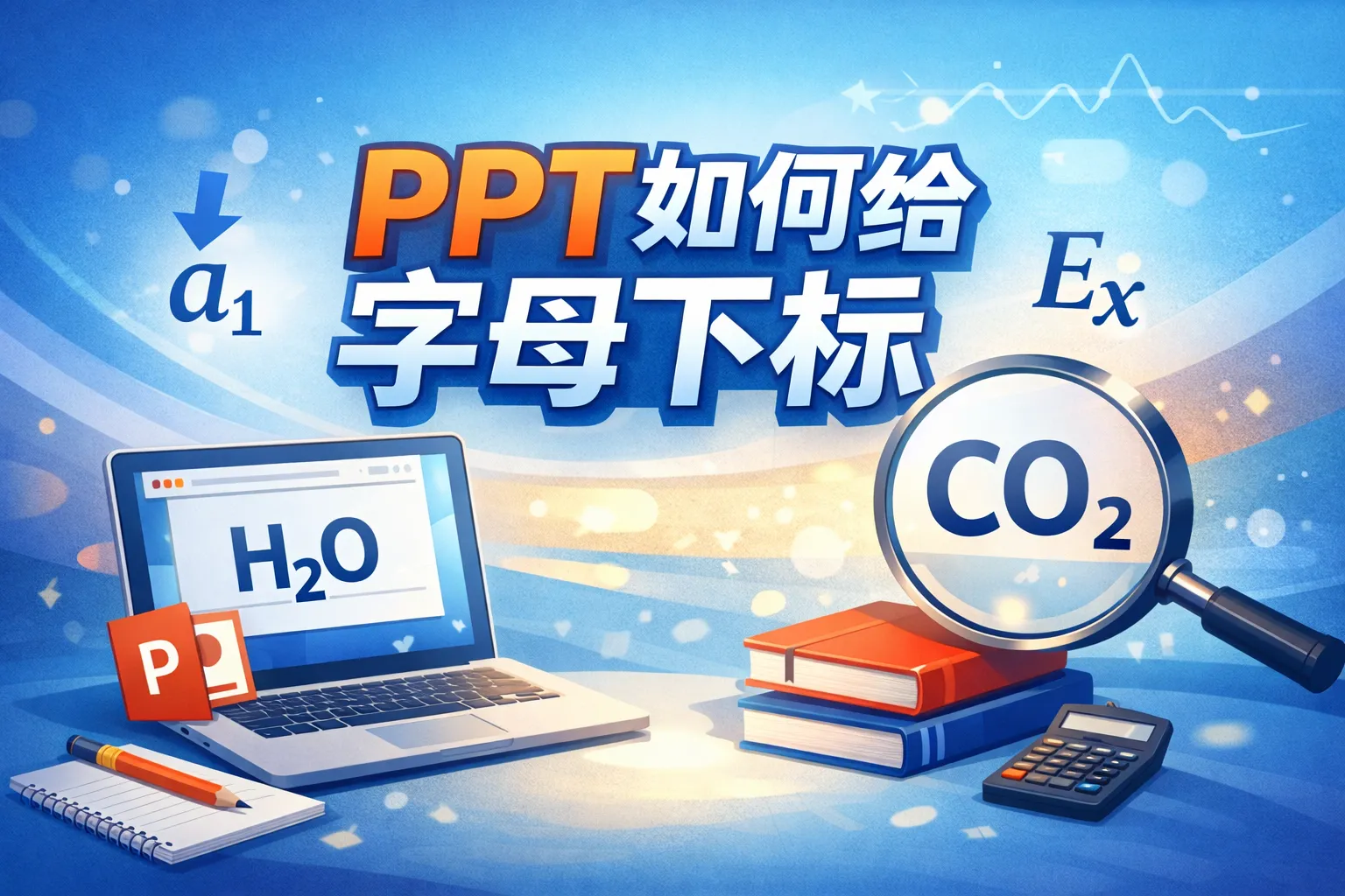 ppt如何给字母下标