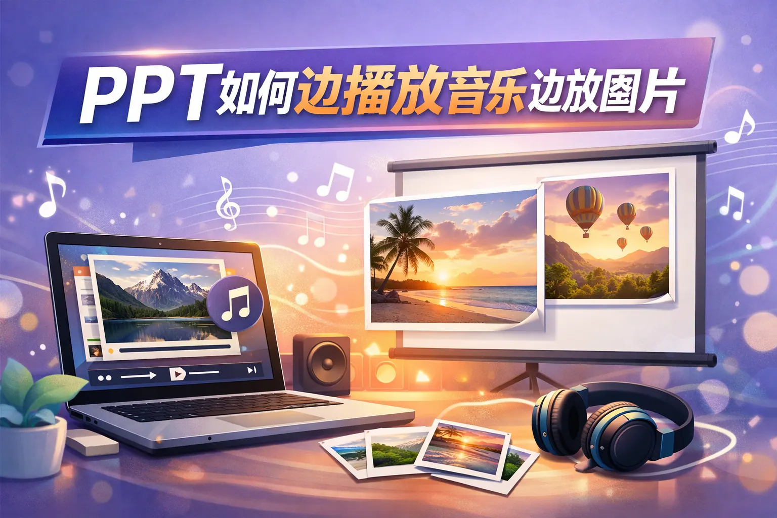 PPT如何边播放音乐边放图片
