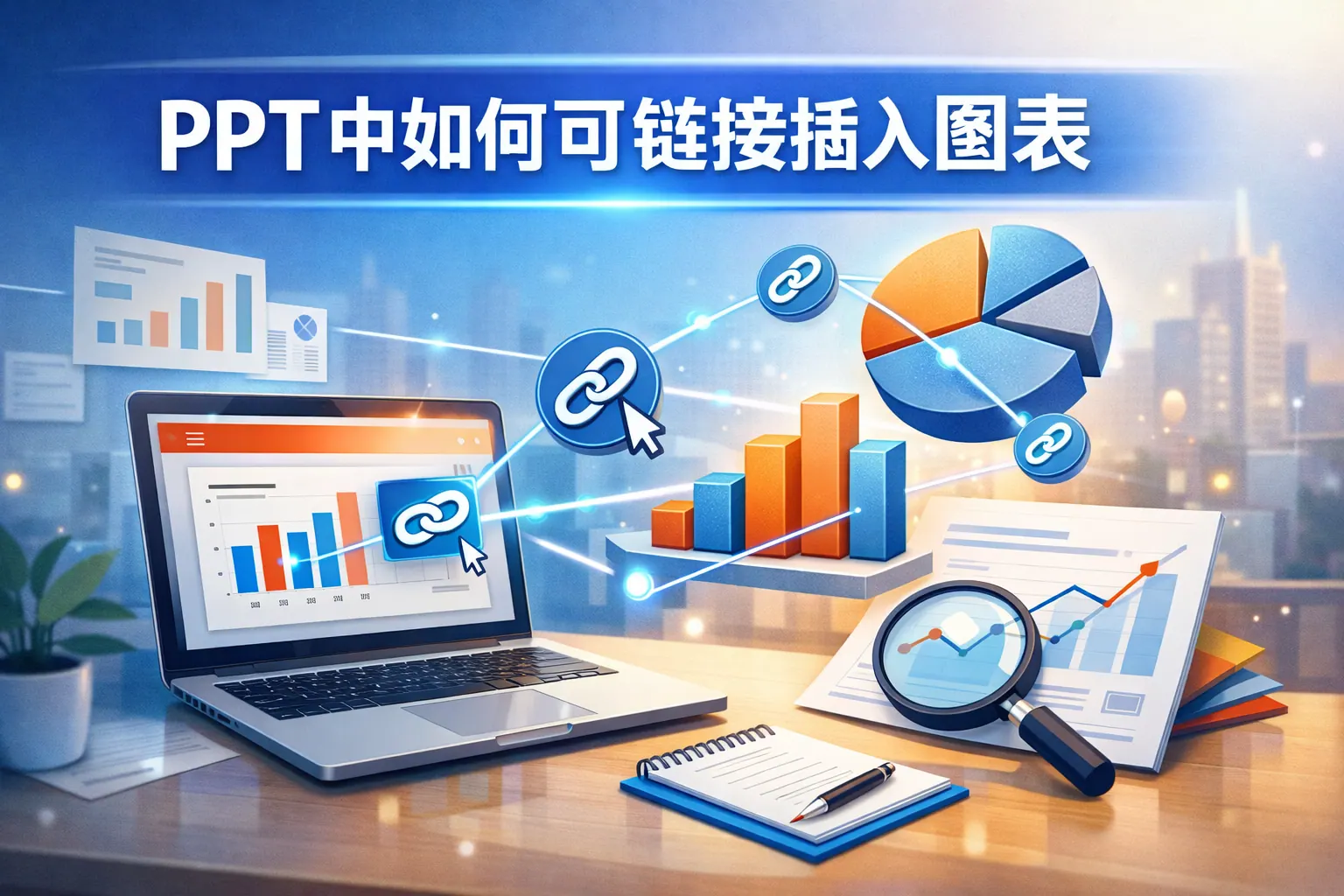 ppt中如何可链接插入图表