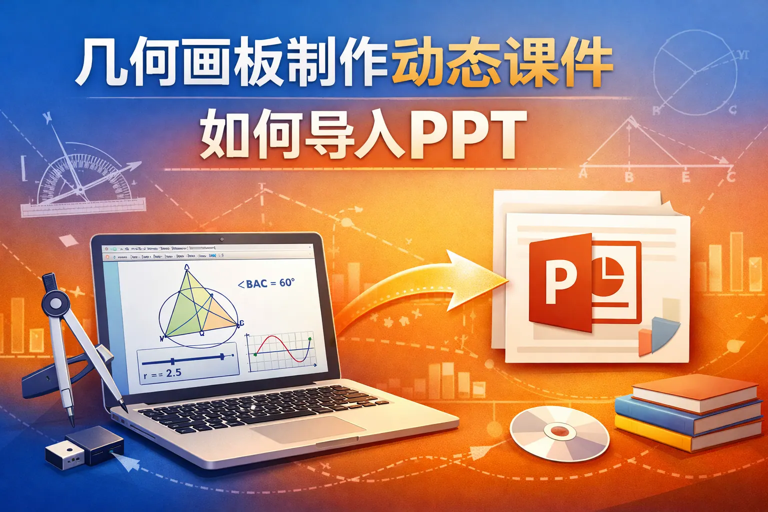 几何画板制作动态课件如何导入ppt