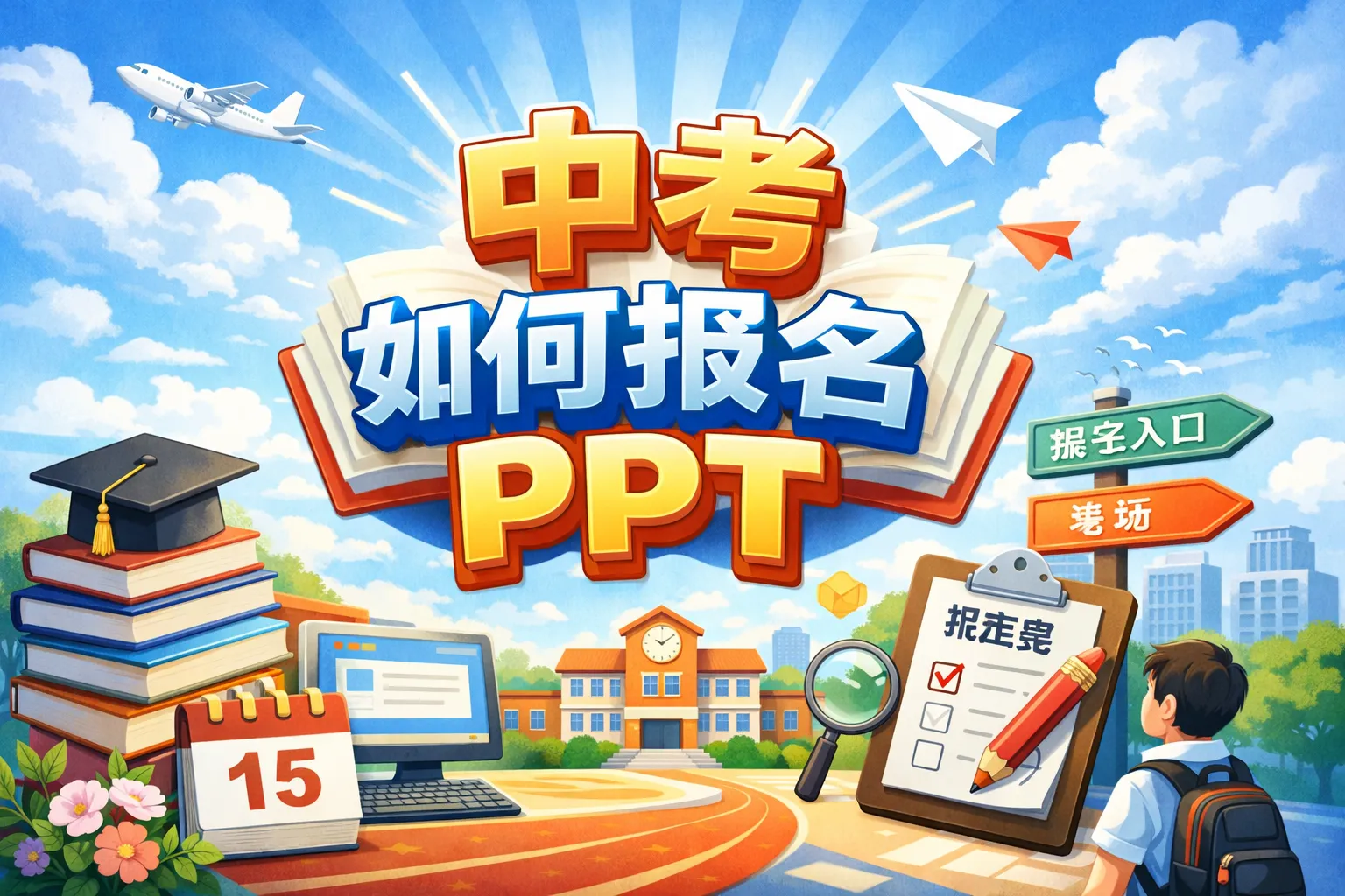 中考如何报名ppt