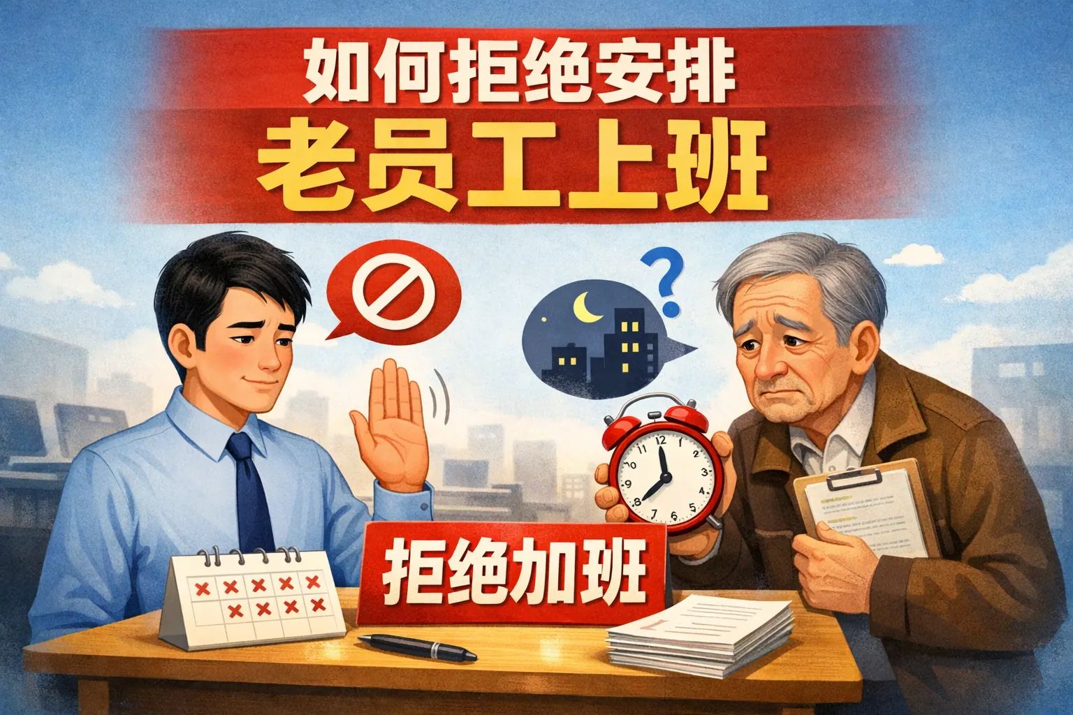 如何拒绝安排老员工上班