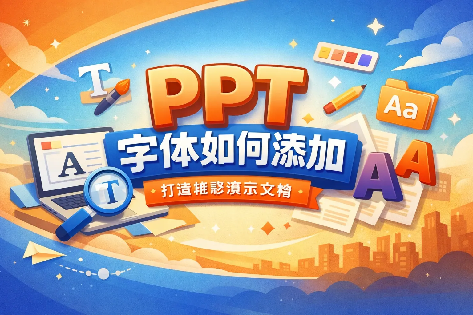 ppt字体如何添加