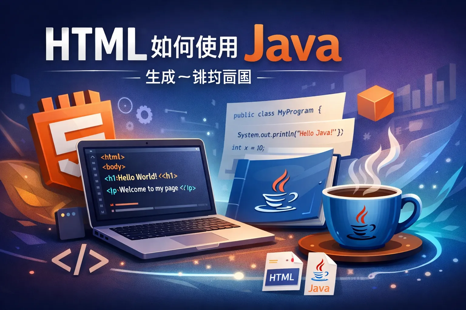 html 如何使用java