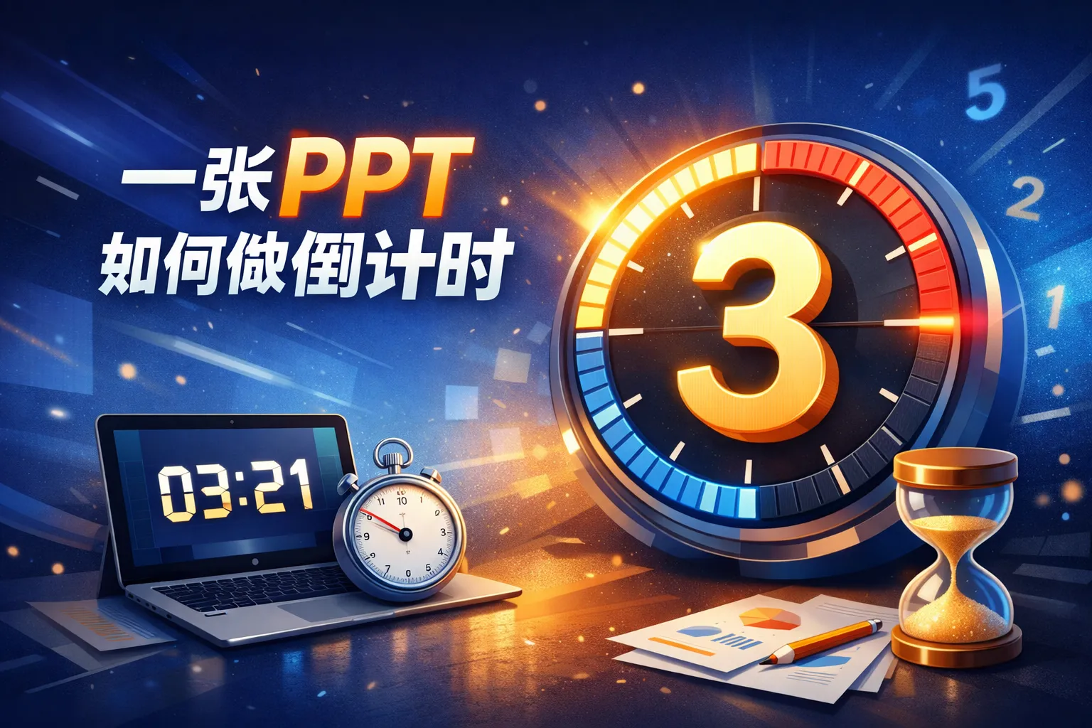 一张ppt如何做倒计时